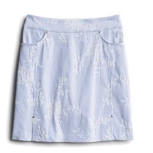 Tribal +slit pocket + skort+ blue & white